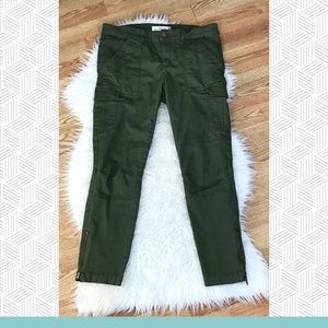 H&M - Green Cargo Pants with Zippered Ankles